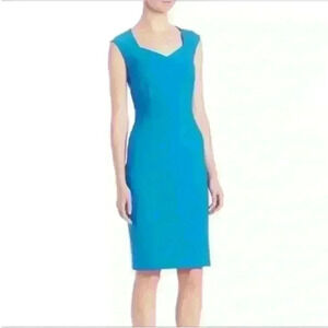Boss Hugo Boss "Delura" Sleeveless Shift Dress-Turquoise- Size 10 EUC!